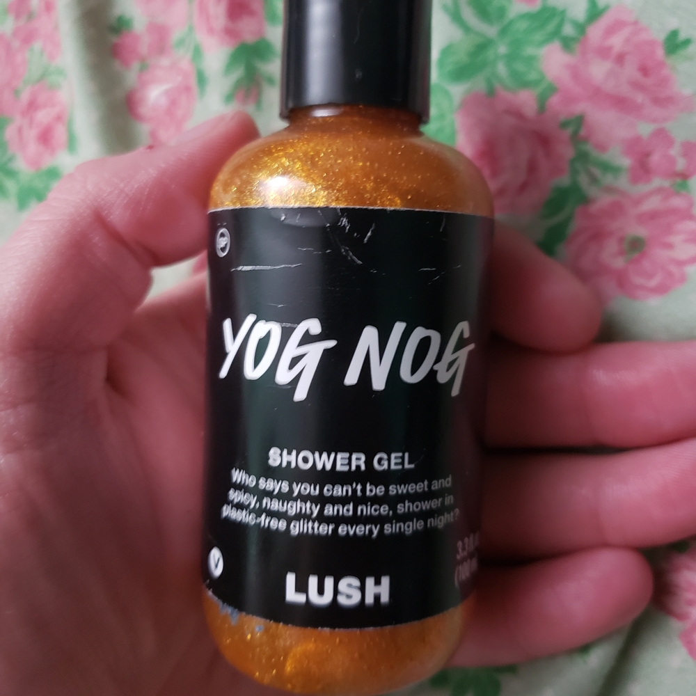 Lush Yog Nog Shower Gel - Black Label with Gold Glitter 3.3oz Sealed